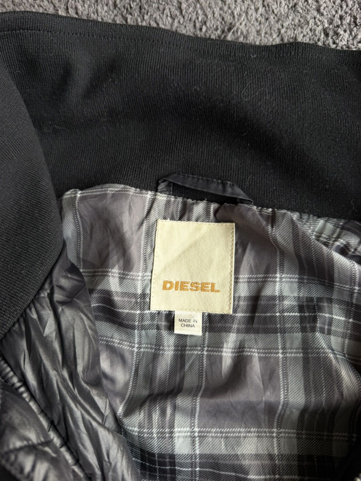 Diesel Diesel Black Nylon Bomber Jacket Y2K Vintage Avant Garde Size US L / EU 52-54 / 3 - 8 Thumbnail
