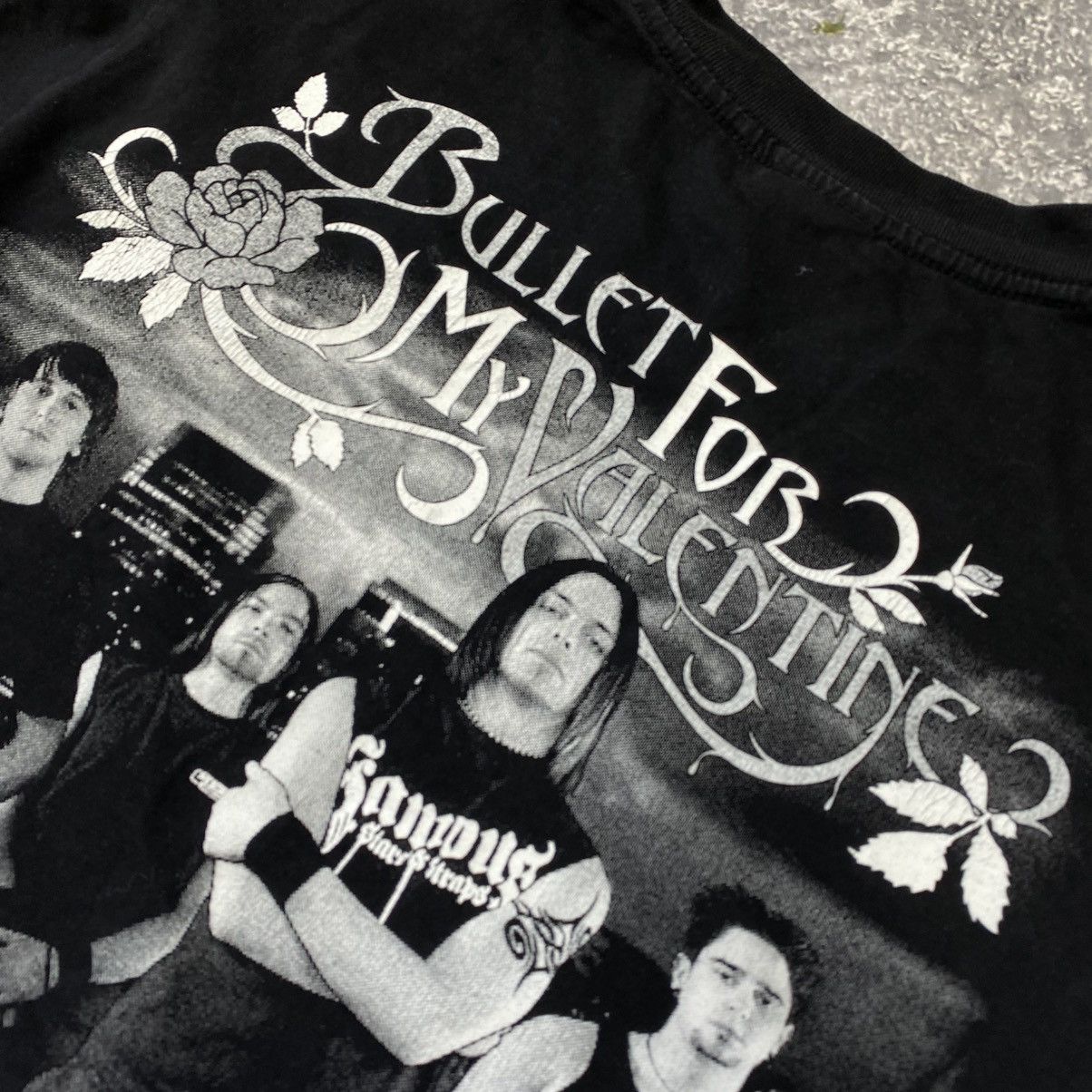 Band Tees × Vintage Vintage Bullet For My Valentine Overprinted band 90’s tee Size US S / EU 44-46 / 1 - 10 Thumbnail
