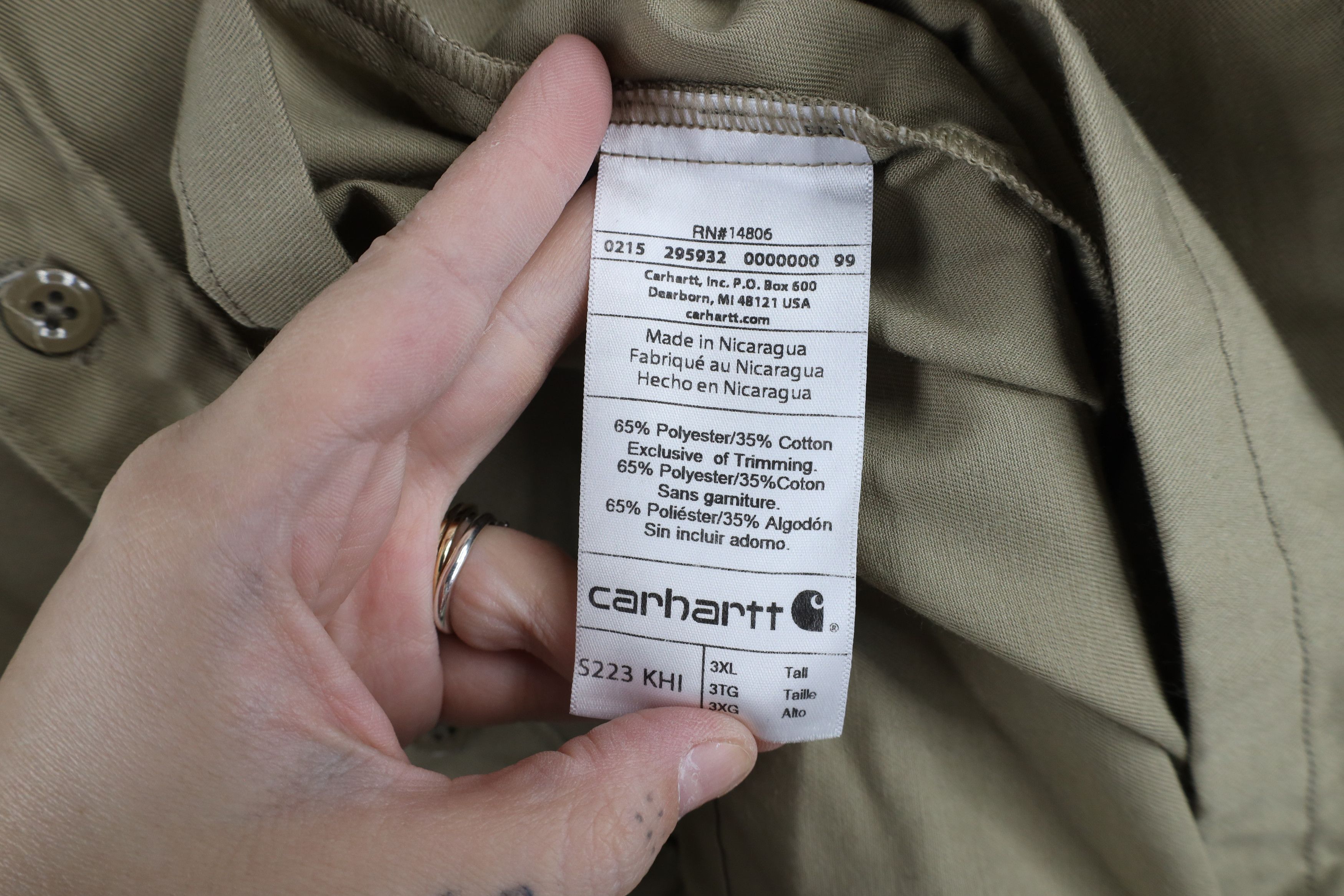 Carhartt × Vintage Vintage Carhartt Out Short Sleeve Work Mechanic Button Shirt Size US XXL / EU 58 / 5 - 7 Thumbnail