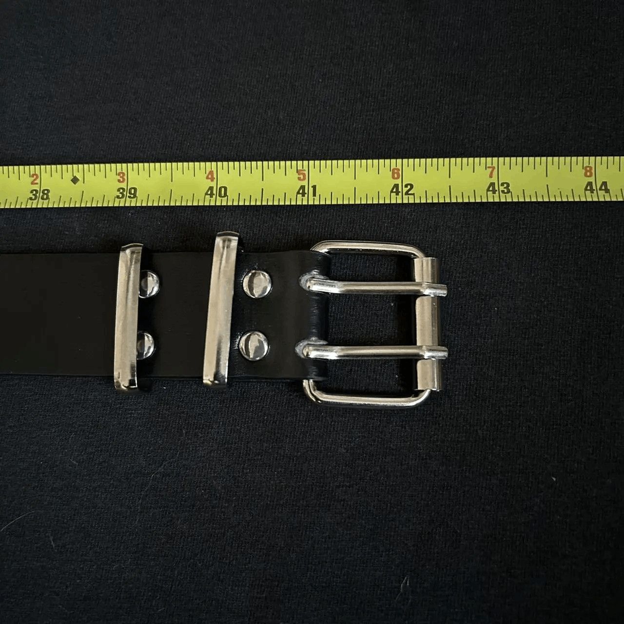 Japanese Brand Y2K 2000s Black Bullet Holes Studded Western Skater Belt Size ONE SIZE - 3 Thumbnail
