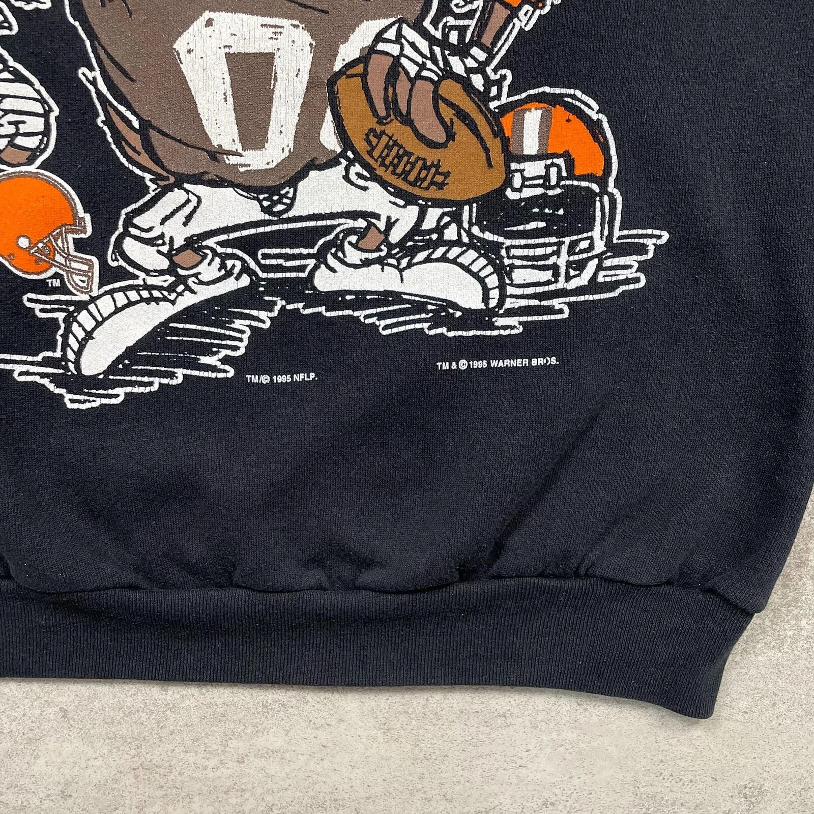 NFL × Vintage VTG 90s NFL CLEVELAND BROWNS TAZ WARNER BROS 1995 SWEATSHIRT Size US L / EU 52-54 / 3 - 3 Thumbnail