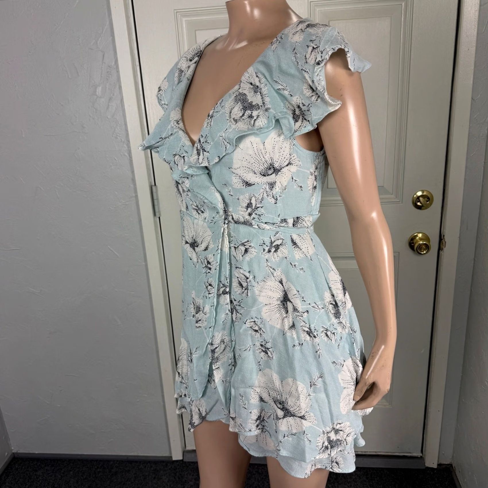 Free People Free People Womens Dress S French Quarter Wrap Floral Boho Tie A4-25 Size S / US 4 / IT 40 - 3 Thumbnail