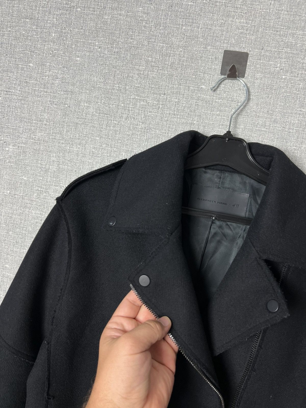 Alexander Wang × H&M Alexander Wang x H&M Runway Biker Wool Jacket Coat Size S / US 4 / IT 40 - 6 Thumbnail