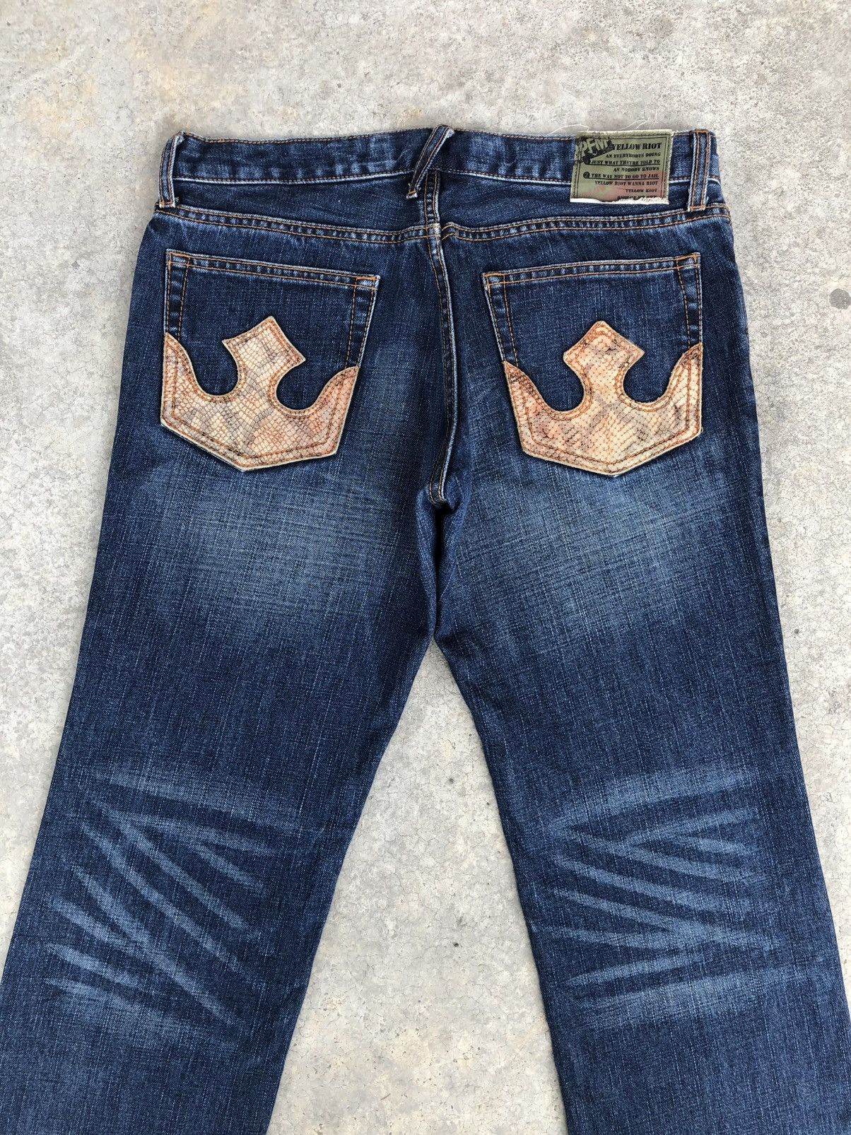 PPFM PPFM Snake Skin Distressed Jeans Size US 32 / EU 48 - 8 Thumbnail