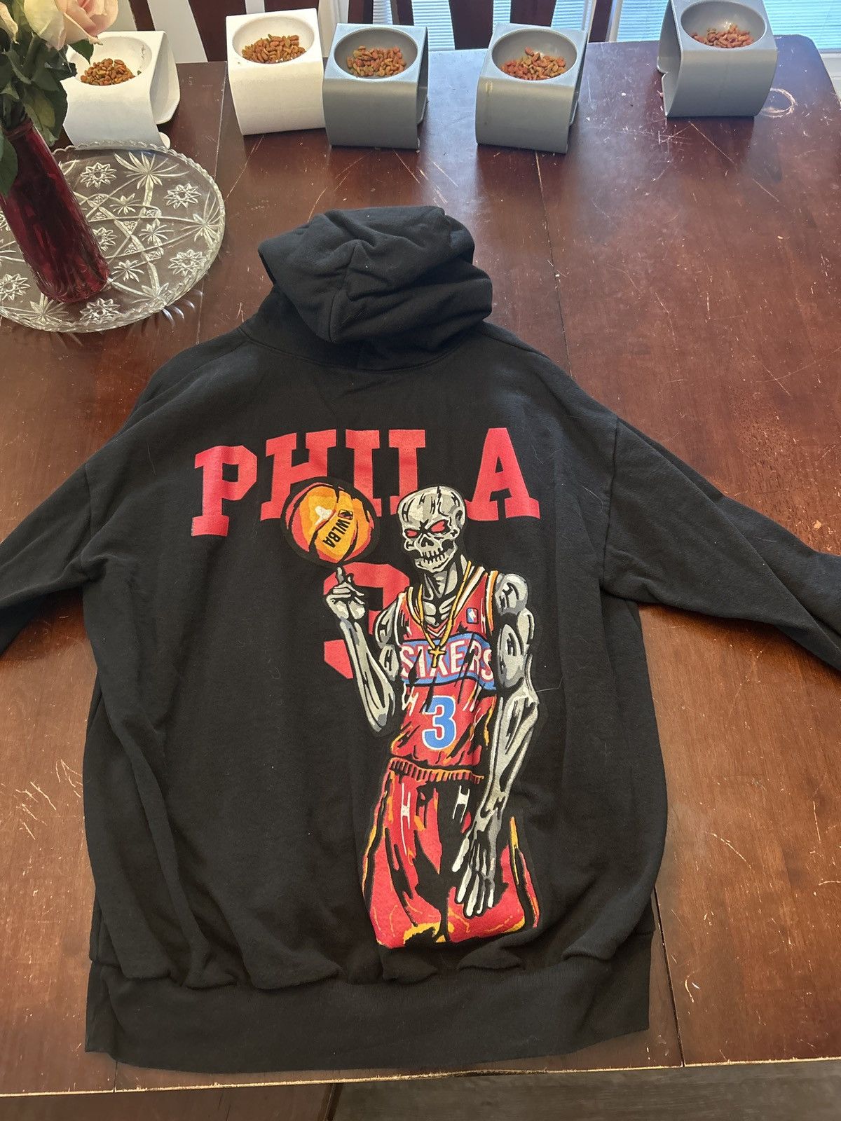 image of Warren Lotas Nba Hoodie 76Ers Sixers Phila in Black, Men's (Size 2XL)