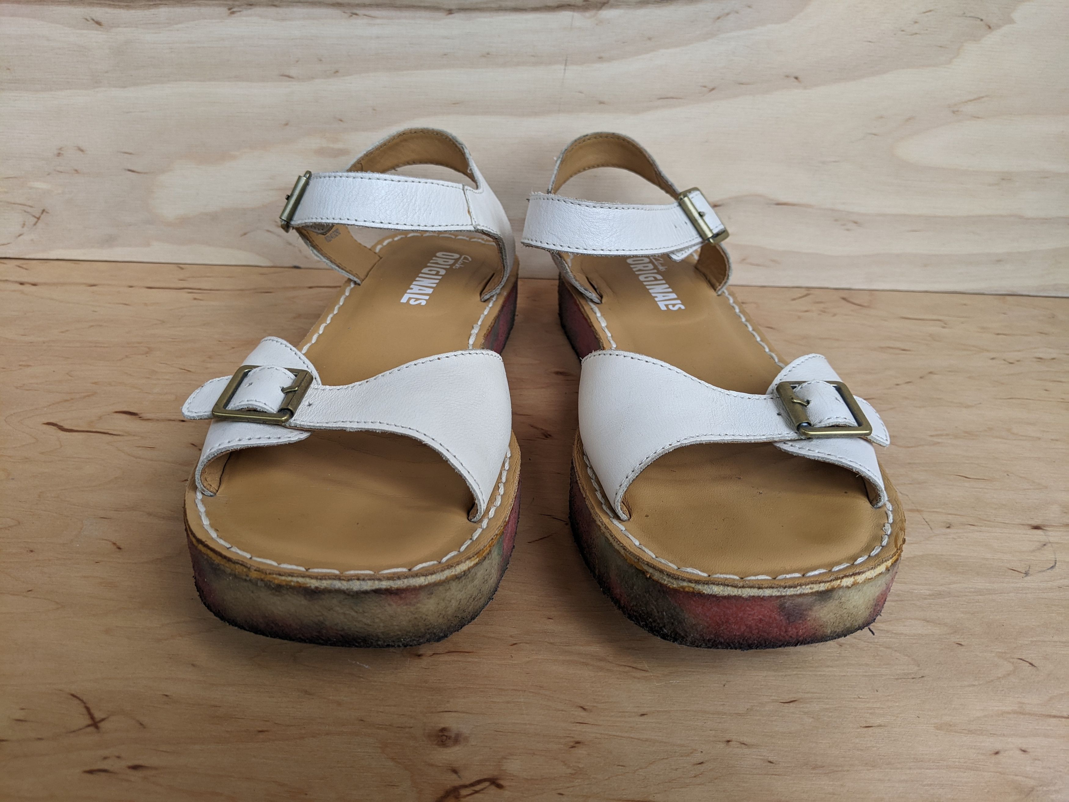 Clarks Originals Linnet Flat Sandals Kestral Soar Leather Footwear