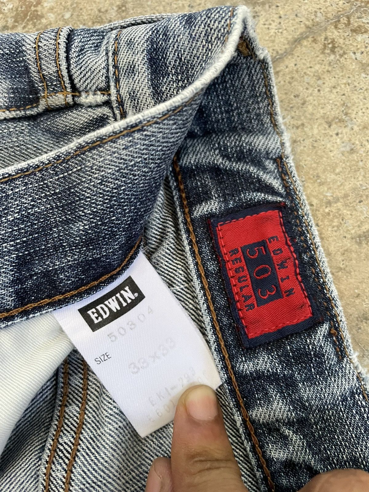 Edwin Vintage Edwin Faded Denim Jeans Baggy Pants Distressed Size US 32 / EU 48 - 6 Thumbnail