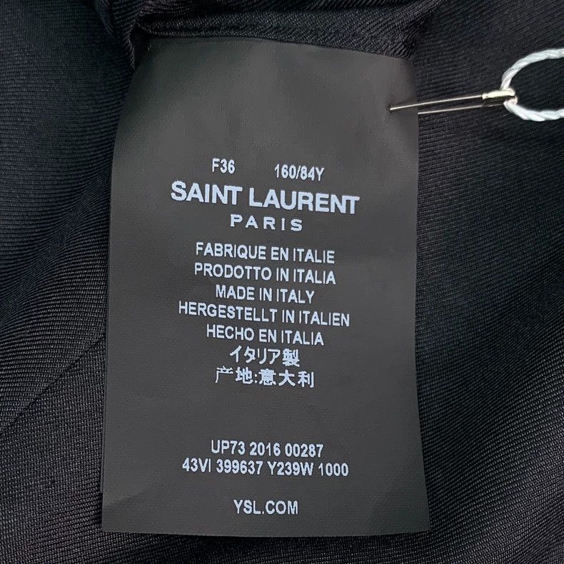 Saint Laurent Paris Saint Laurent Black diamond-encrusted wool V-neck long-slee Size XS / US 0-2 / IT 36-38 - 6 Thumbnail