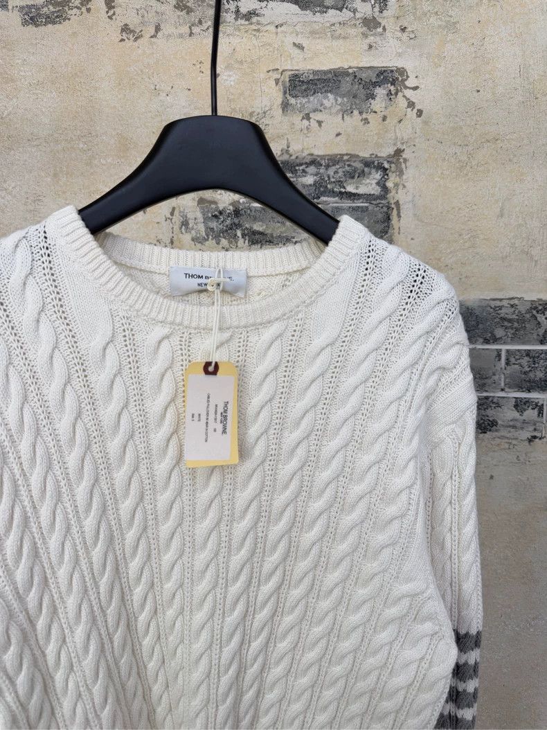Thom Browne Thom Browne White sweater with a collar Size US XXL / EU 58 / 5 - 3 Thumbnail