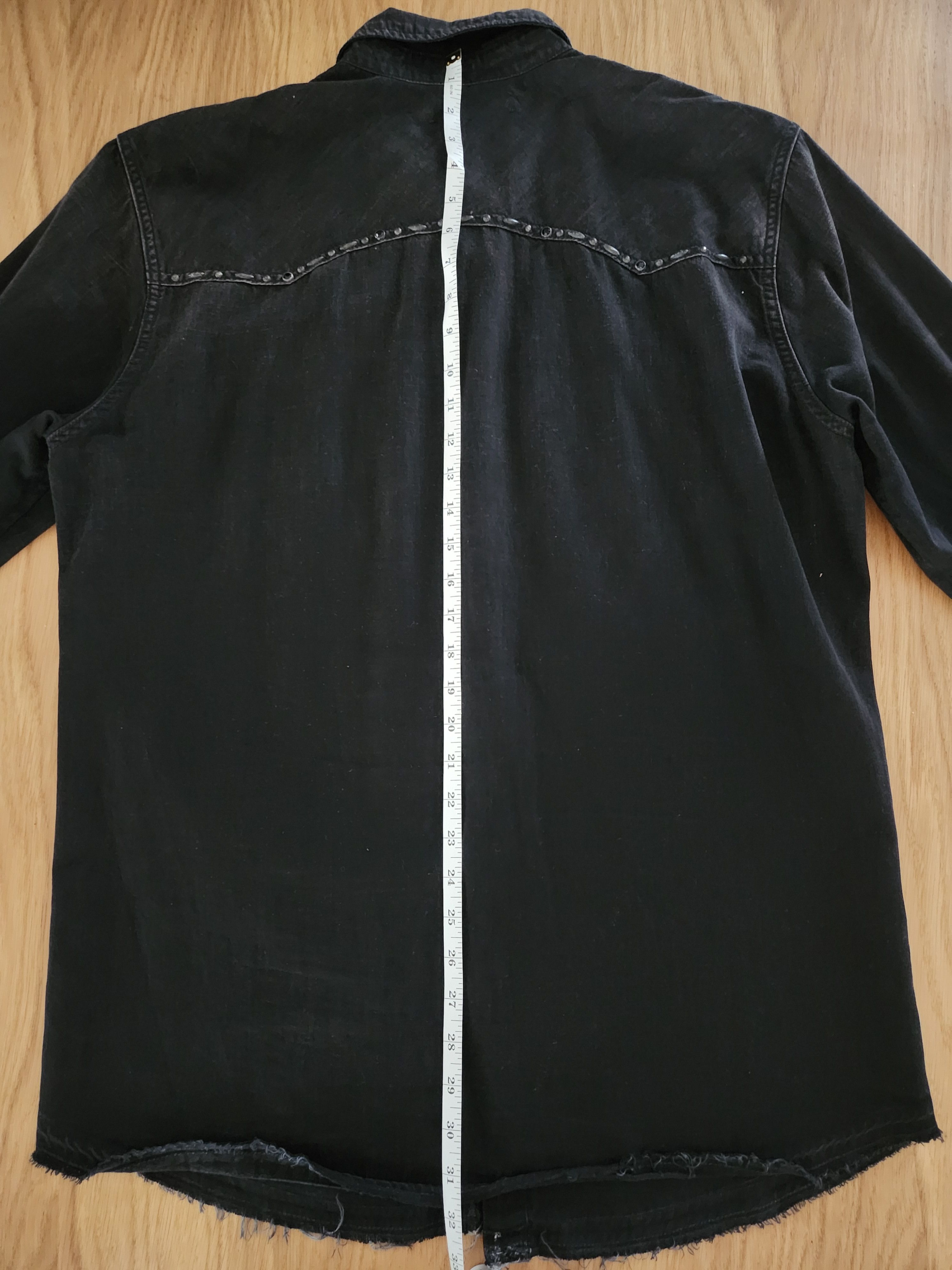 Amiri Amiri Rough Studded Denim Button Down Shirt Size US XL / EU 56 / 4 - 9 Thumbnail