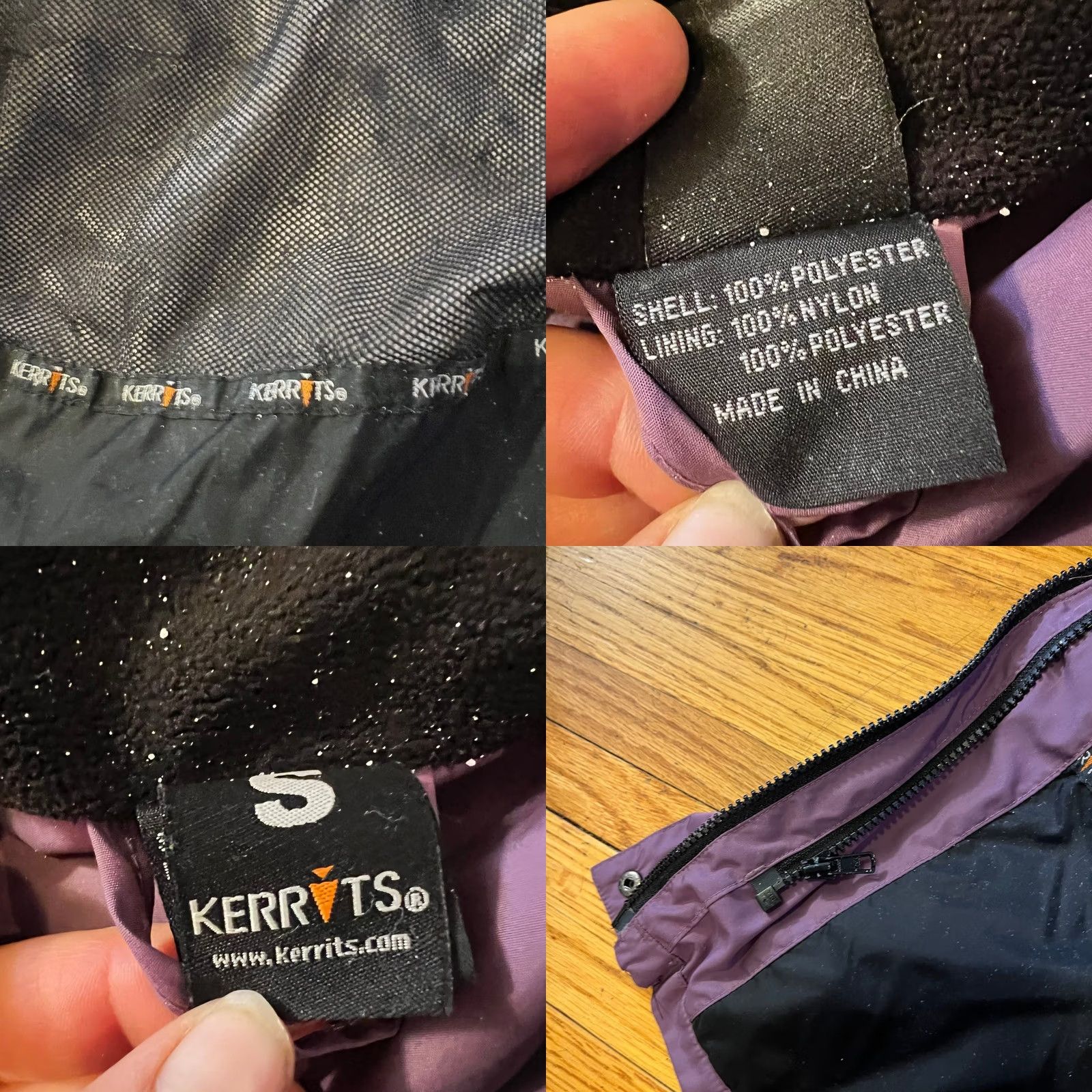 Vintage Kerrits Womens Small Purple Equestrian Full Zip Outdoor Hooded Riding Jacket Size S / US 4 / IT 40 - 8 Thumbnail