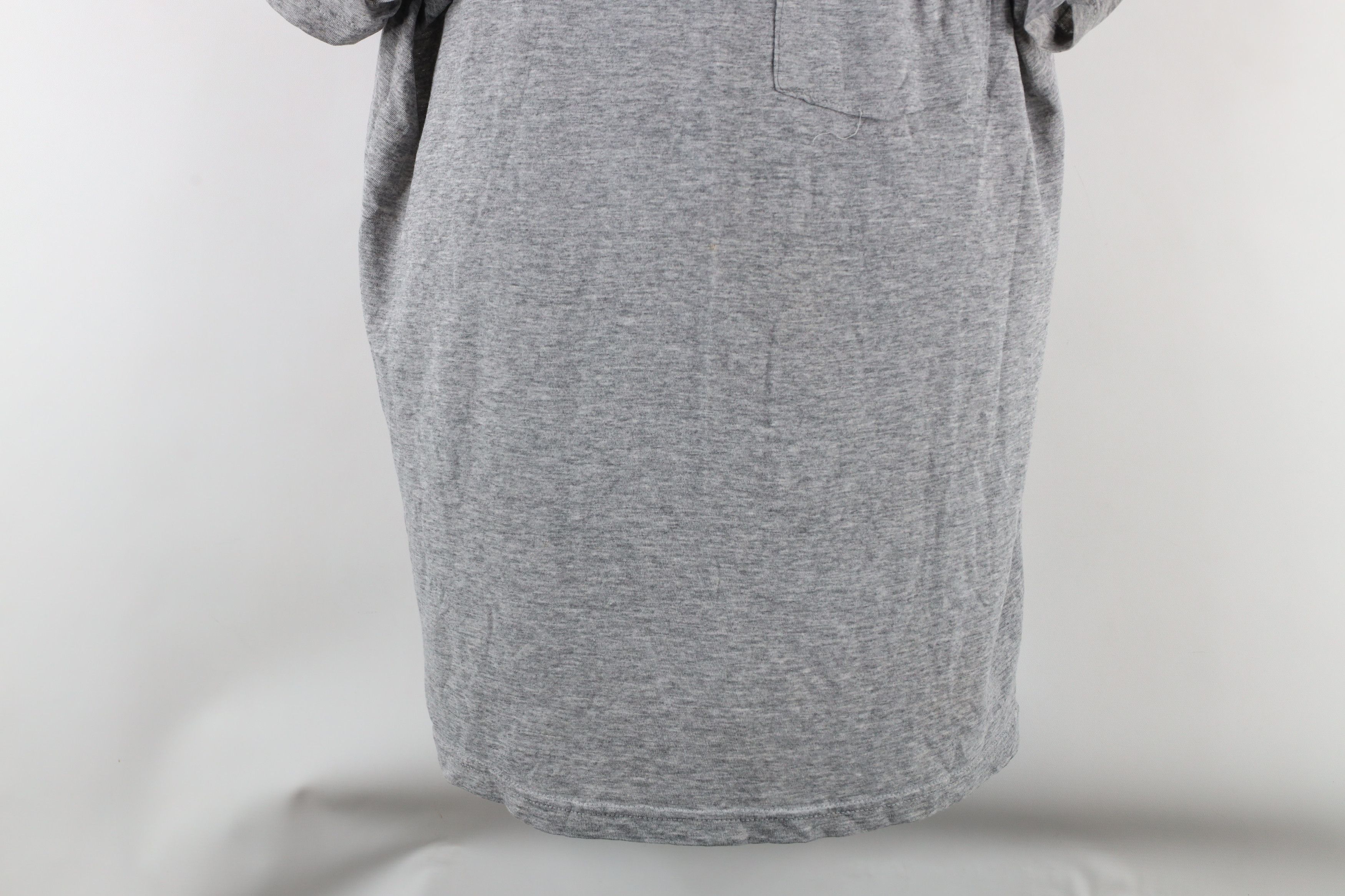 Vintage Vintage 90s Streetwear Blank Pocket T-Shirt Heather Gray Size US L / EU 52-54 / 3 - 3 Thumbnail