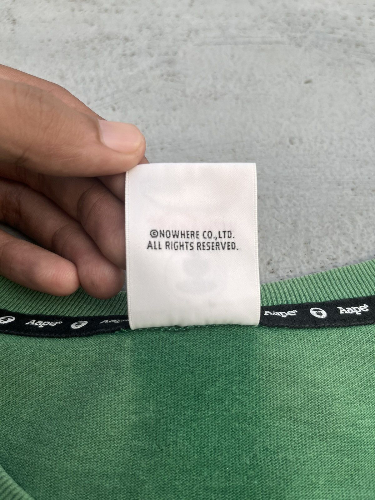 Aape × Bape BAPE AAPE NOW UNION GREEN TEE Y2K Size US XL / EU 56 / 4 - 4 Thumbnail