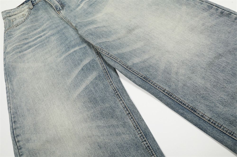 Vintage Men's Cleanfit retro washed distressed denim scimitar pants Size US 32 / EU 48 - 4 Thumbnail