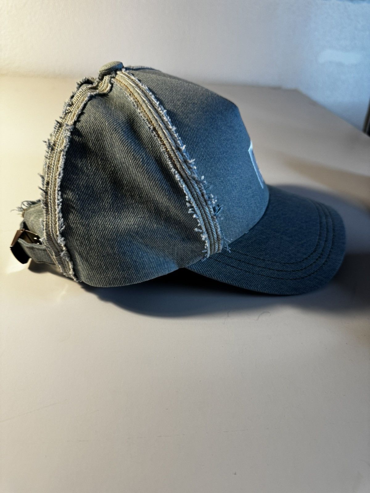 Balmain Balmain cap blue jean denim monogram embroidered logo NWT Size ONE SIZE - 3 Thumbnail
