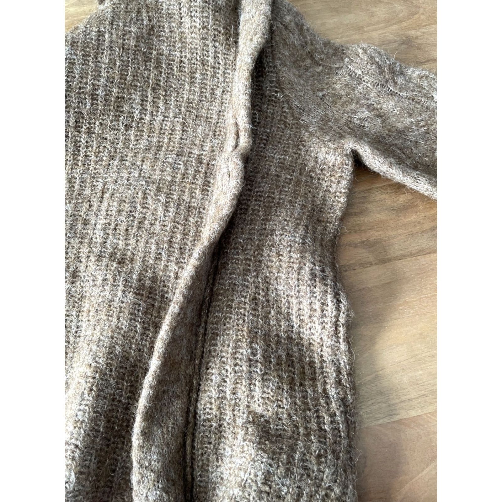 Vintage Object Sweater Womens Large Brown Cable-Knit Turtleneck Pullover Size L / US 10 / IT 46 - 4 Thumbnail