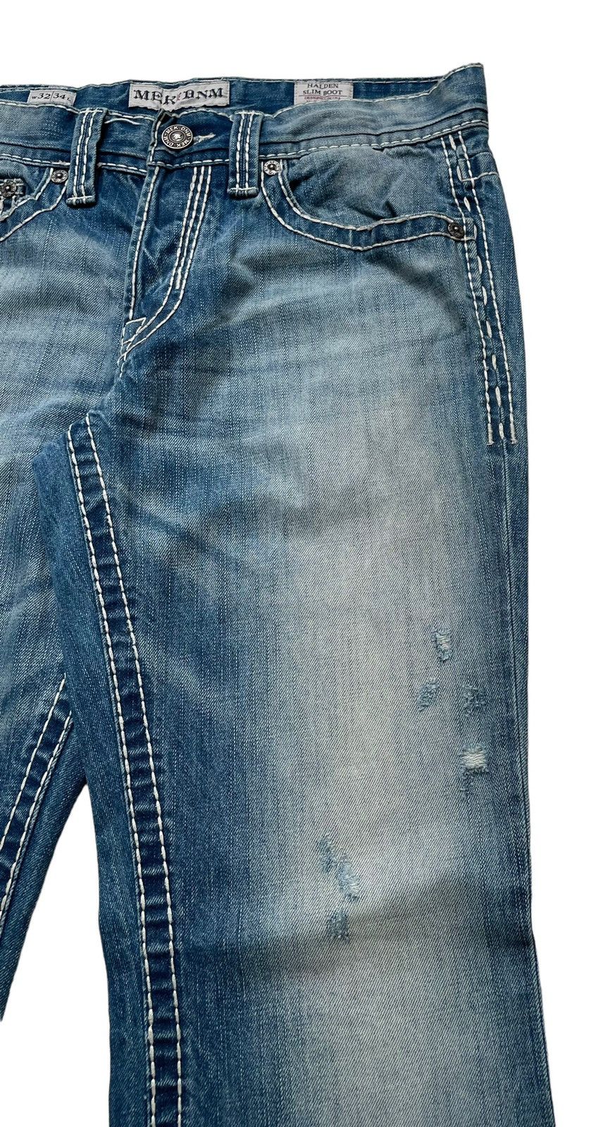 Mek Denim Vintage Brand Mek Denim Made In Usa Flared Jeans 2000s Size US 34 / EU 50 - 4 Thumbnail