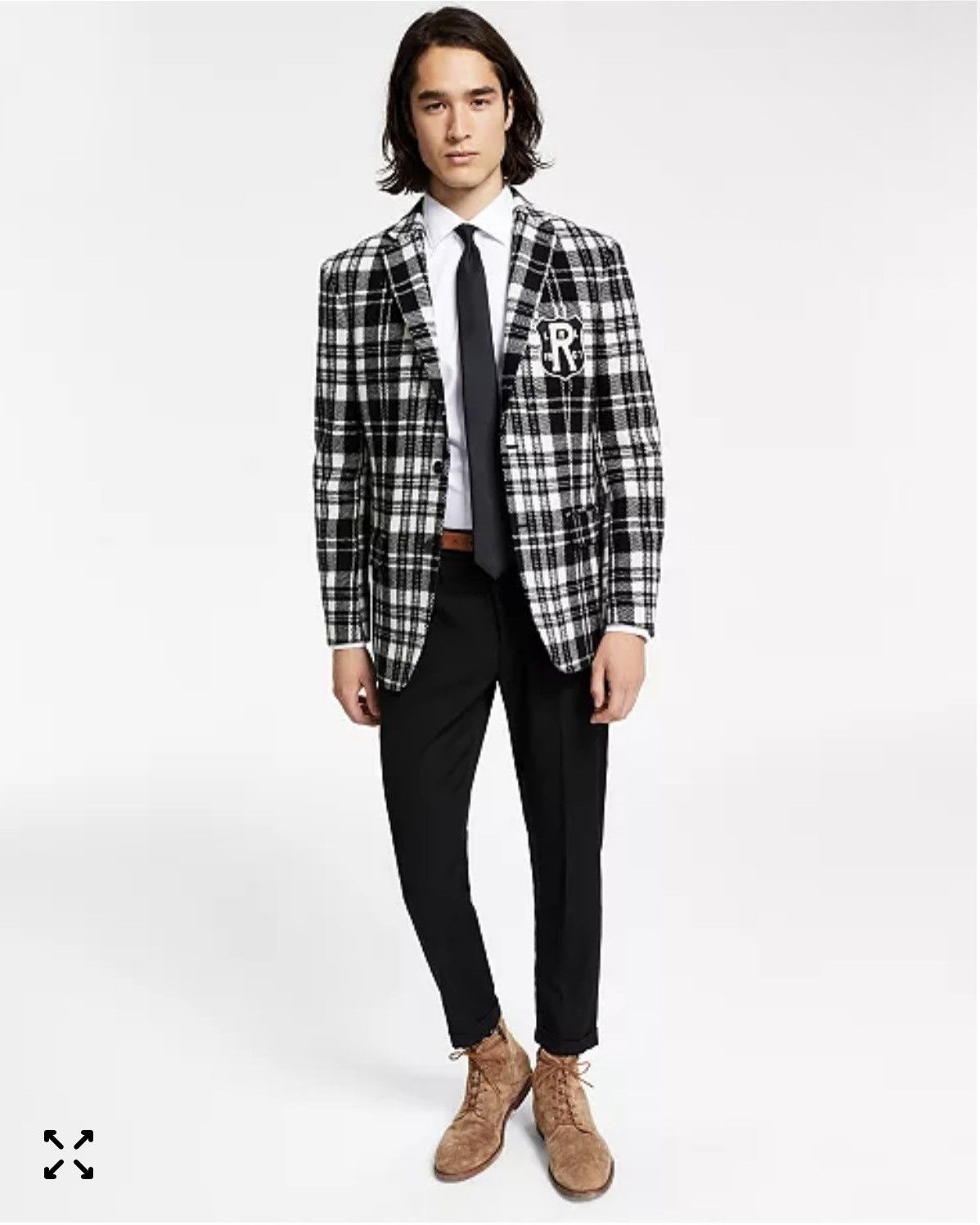 Lauren Ralph Lauren Men's Wool Classic-Fit Plaid Blazer 42L