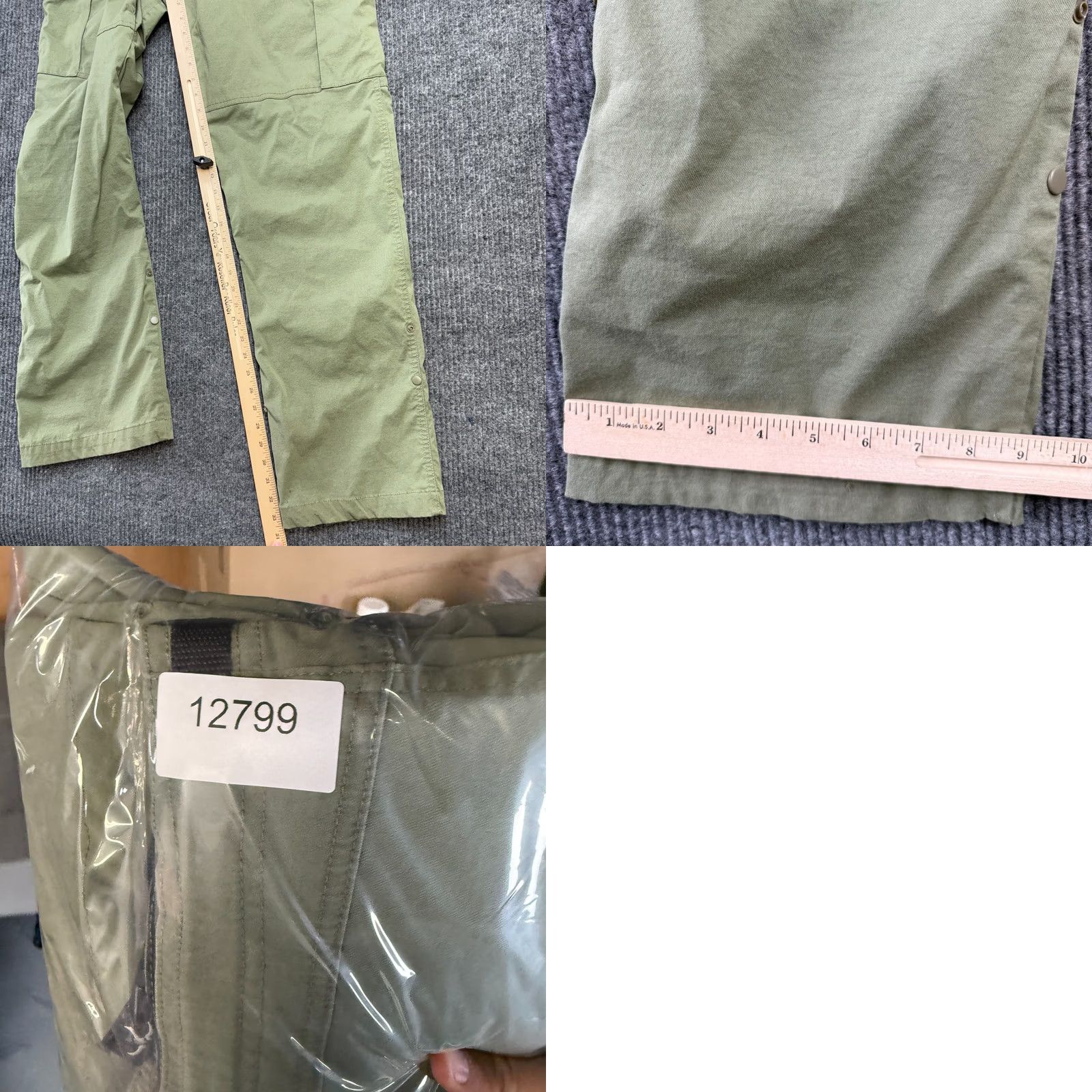 Prana prAna Pants Mens M 34x33 Green Nylon Belted Convertible Roll Up Cargo Pocket Regular Size US 31 - 9 Thumbnail