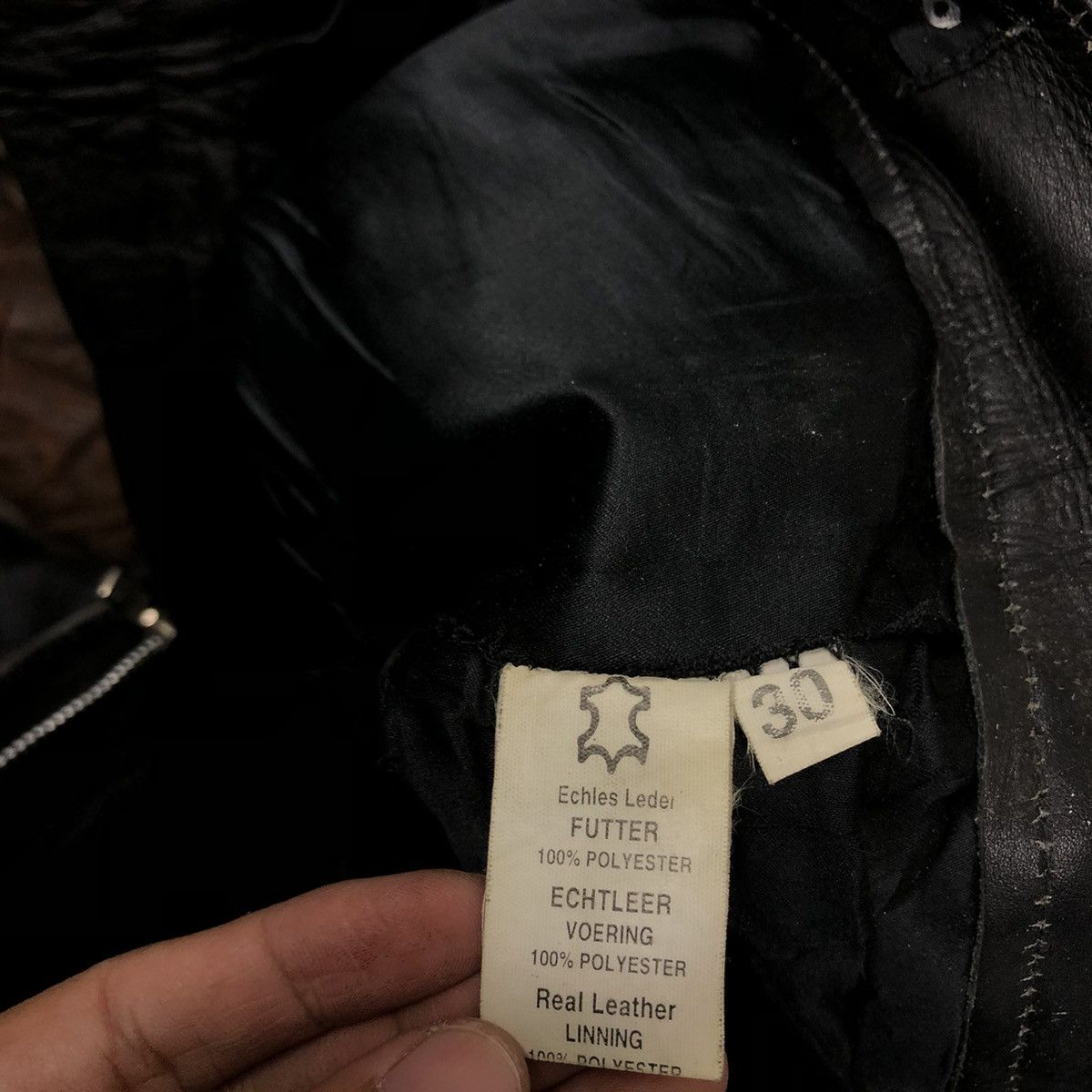 Genuine Leather 🔥Rich Black Vintage Biker Leather Pants Japan Size US 30 / EU 46 - 13 Thumbnail