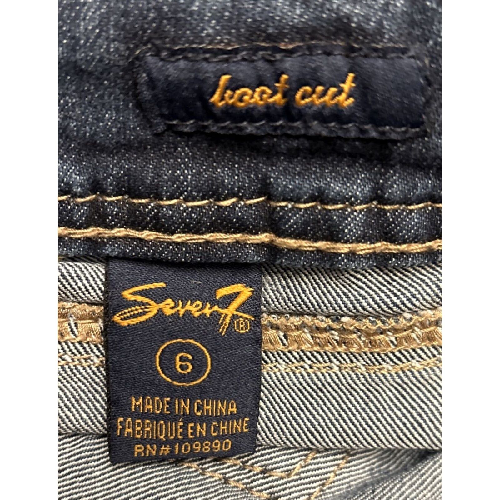 Vintage Seven7 Jeans Bootcut Denim 5-Pocket Stretch Blue 30x32 Womens Size 6 Regular Sit Rise 7" Vintage No Size 28" / US 6 / IT 42 - 7 Thumbnail