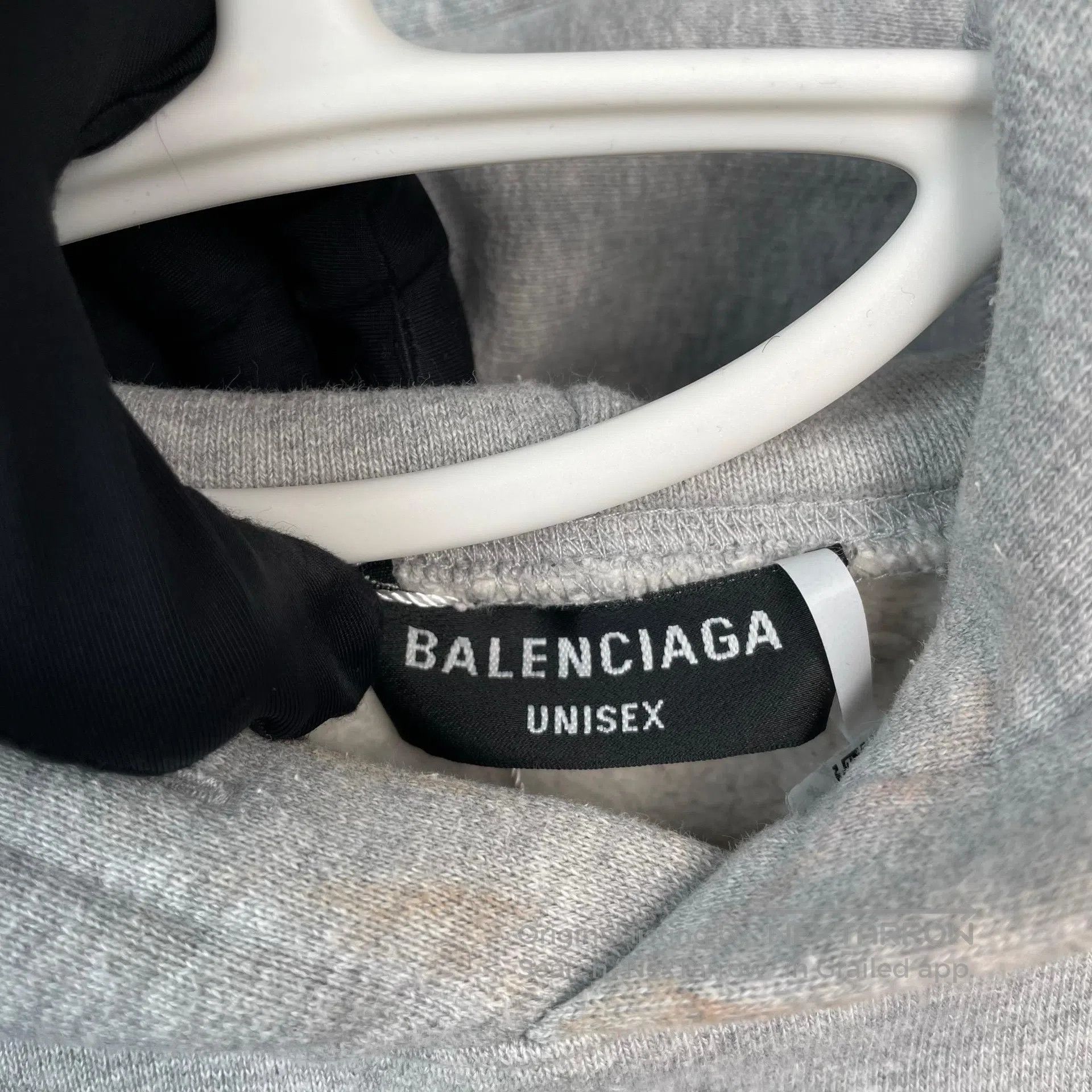 Balenciaga Balenciaga Grey Dripping Print Letter Hoodie| Size US L / EU 52-54 / 3 - 6 Thumbnail