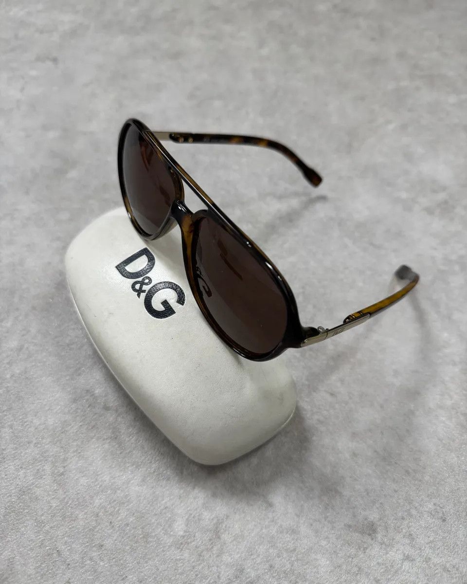 Dolce & Gabbana Dolce & Gabbana Brown Acetate Aviator Sunglasses Size ONE SIZE - 4 Thumbnail