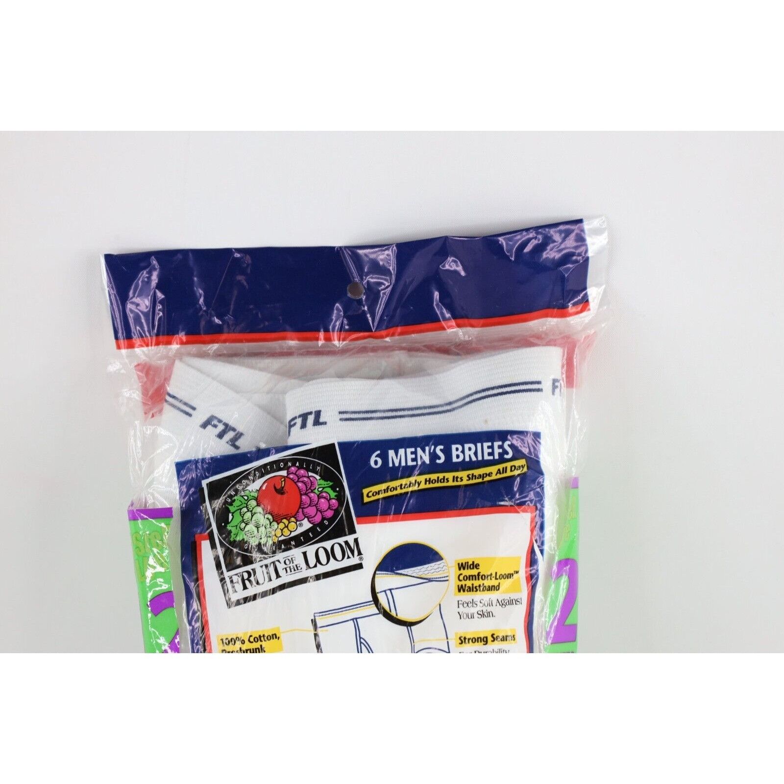 Fruit Of The Loom Deadstock Vintage 90s Fruit of the Loom 6 Pack Cotton Briefs Size ONE SIZE - 5 Thumbnail