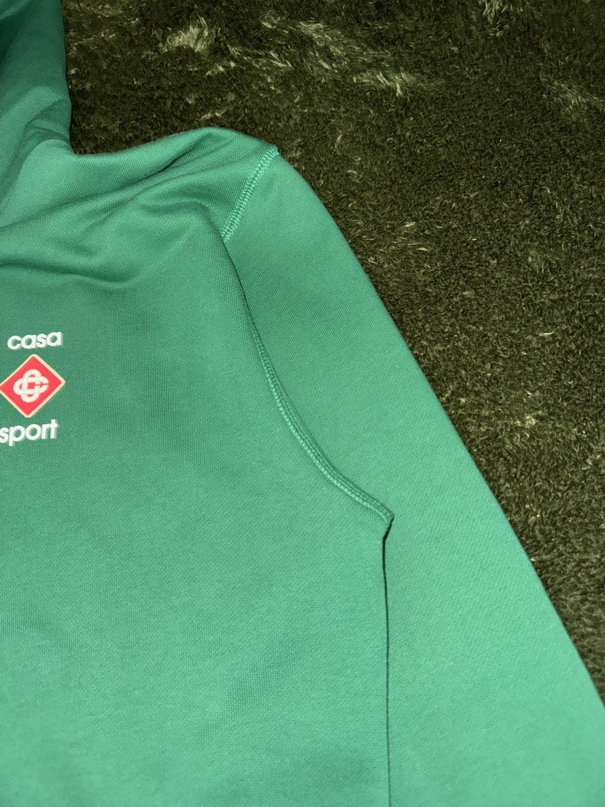 Casablanca [L] Casablanca Casa Sport Textured Logo Hoodie Green Size US L / EU 52-54 / 3 - 4 Thumbnail