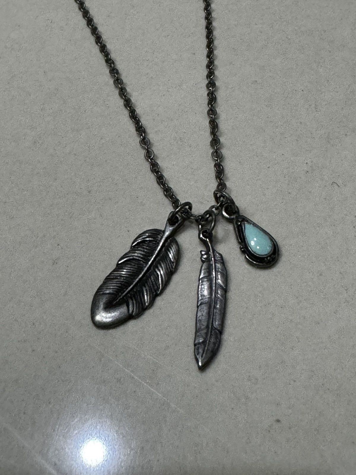 PPFM PPFM SILVER FEATHER TURQUOISE PENDANT JAPAN Size ONE SIZE - 3 Thumbnail