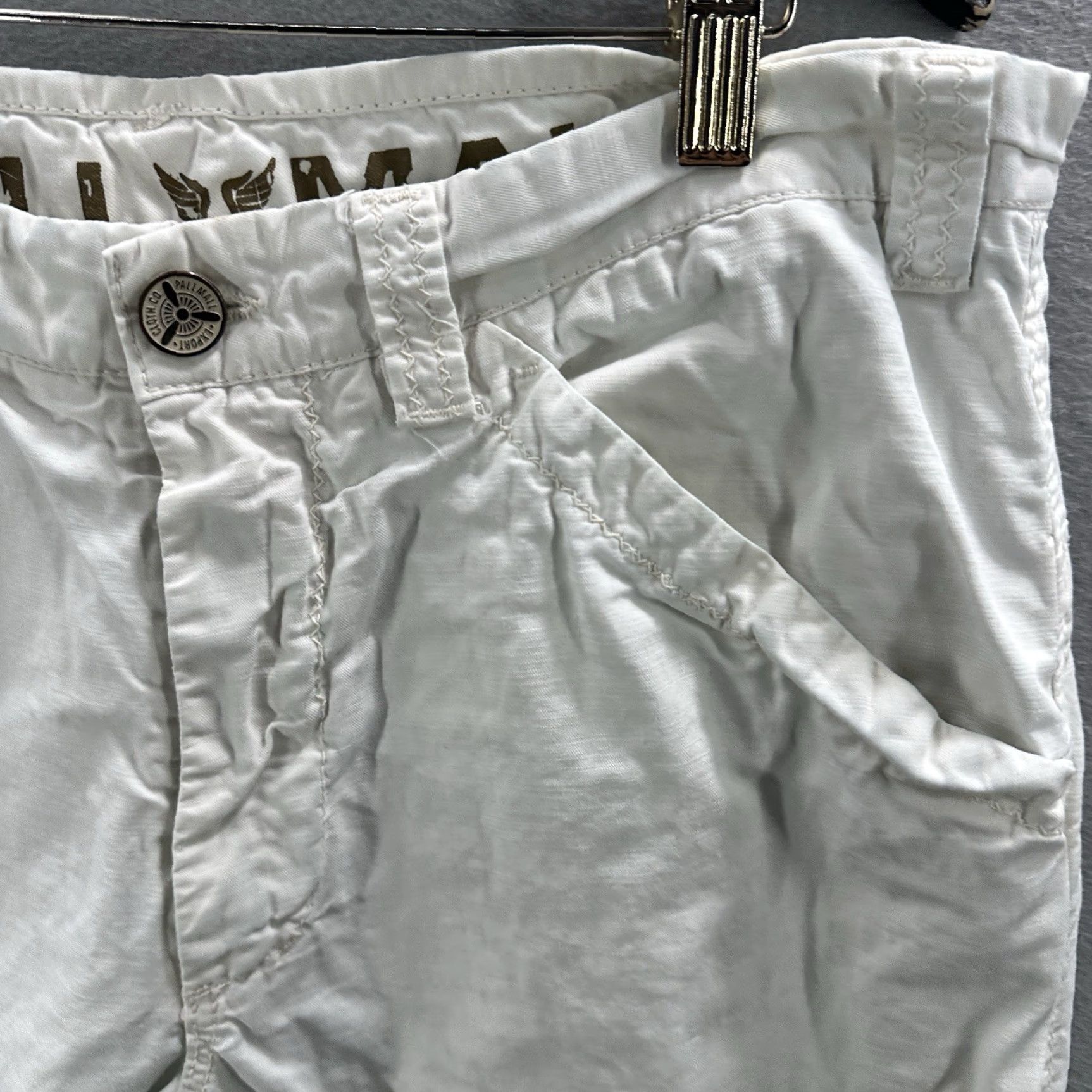 Vintage Pall Mall Mens Cargo Pants 32 Vintage Ivory Pall Mall Cargo Straight Regular Vintage y2k Preppy Beach Boho 90s Mens Size US 32 / EU 48 - 7 Thumbnail