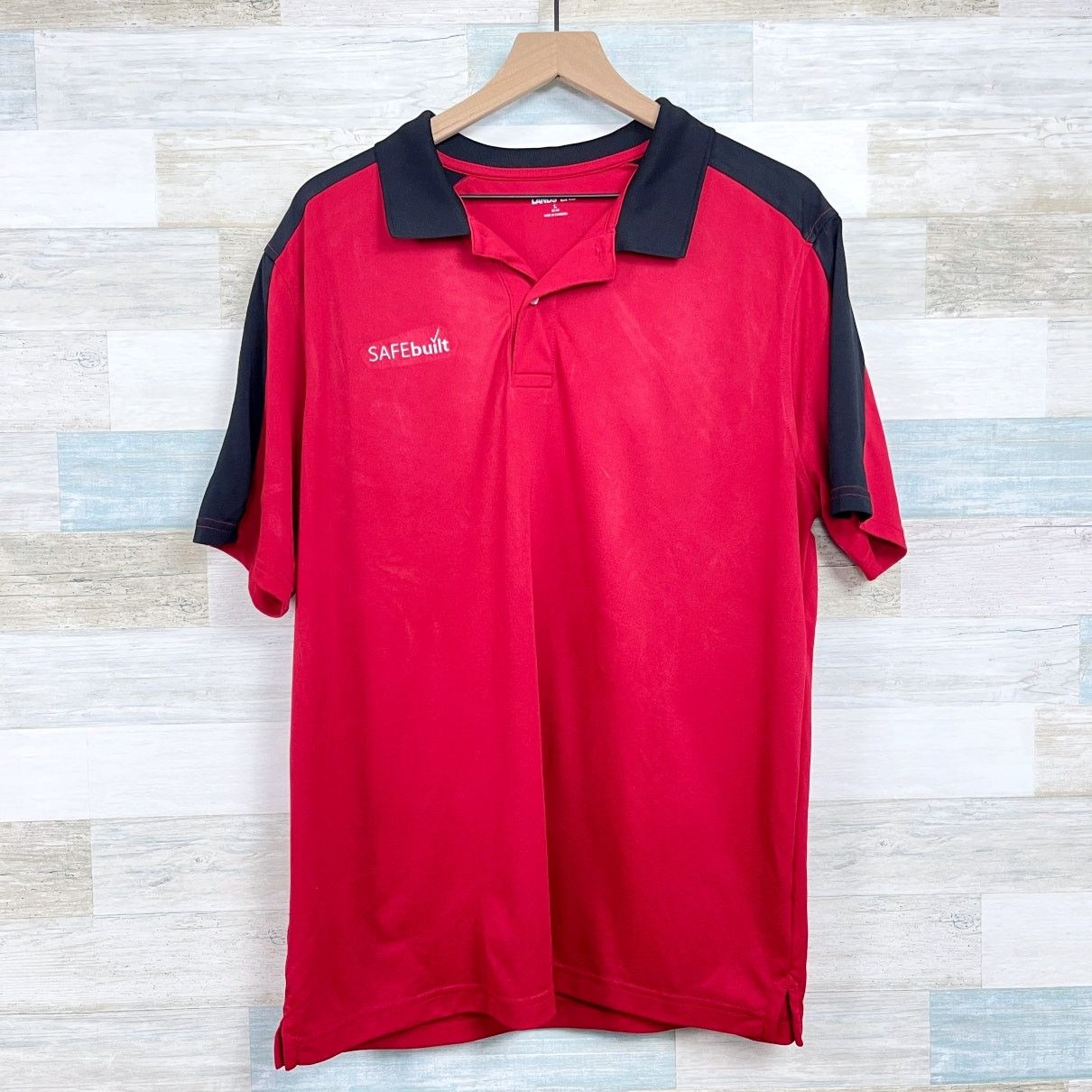 Lands' End SAFEbuilt Lands End Tech Polo Shirt Red Work Uniform Mens L Size US L / EU 52-54 / 3 - 1 Thumbnail
