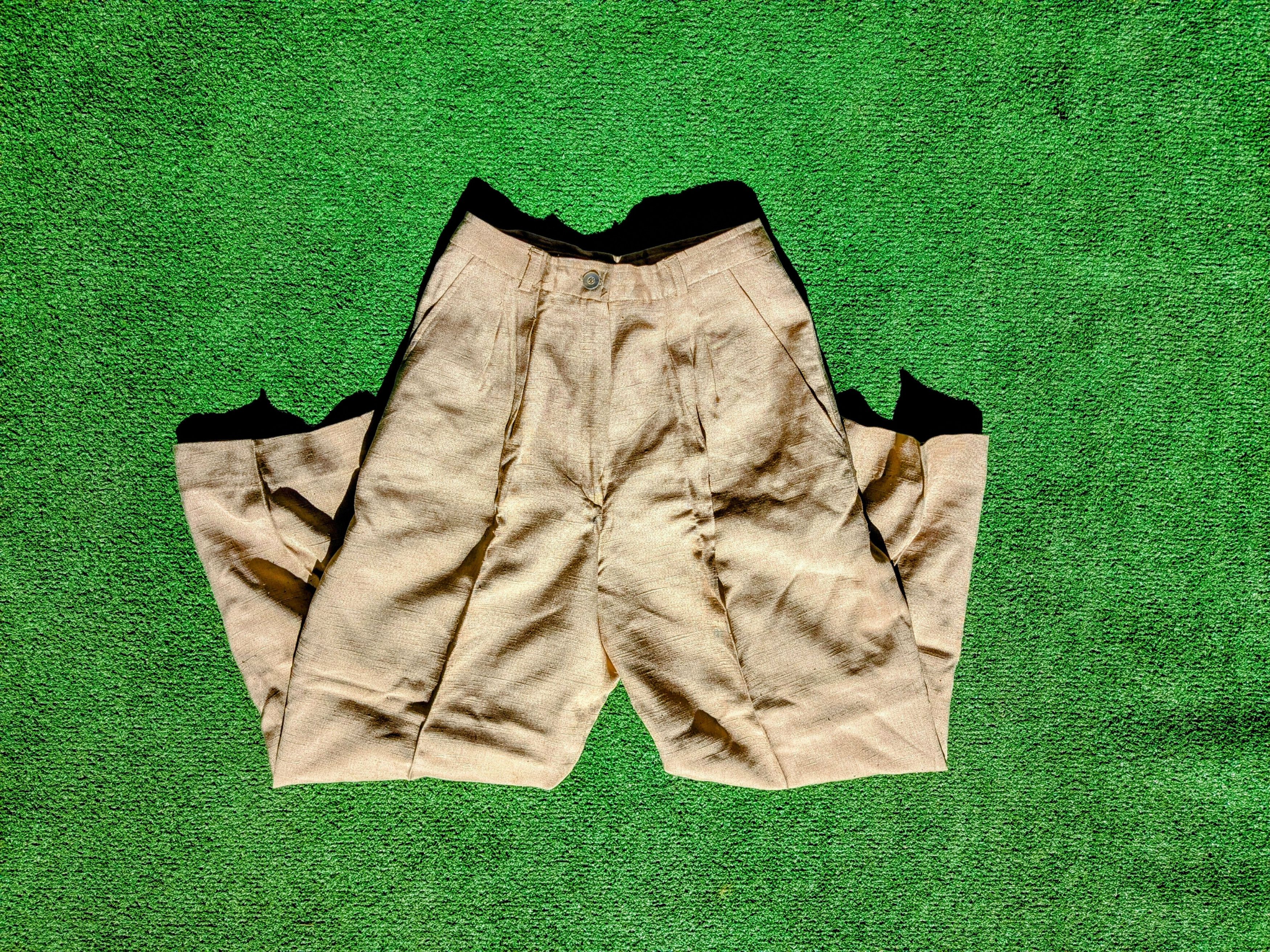 Jones New York Vtg Jones New York Petite Khaki Pleated Straight Leg Pants Size 24" / US 00 / IT 34 - 5 Thumbnail