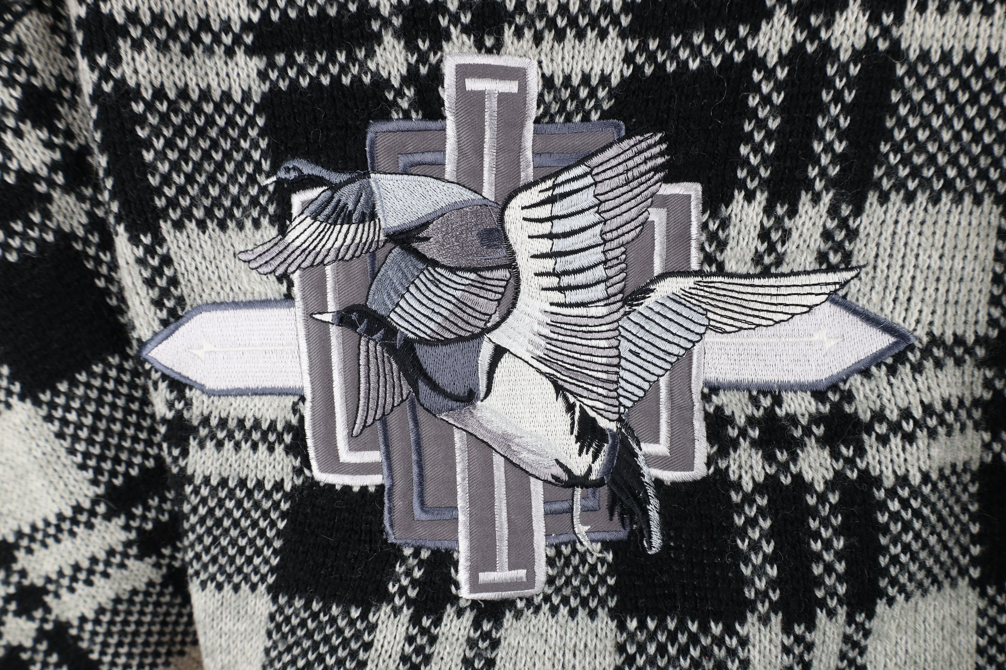 Vintage Vintage 90s Streetwear Nature Duck Crewneck Sweater Plaid Size US XL / EU 56 / 4 - 4 Thumbnail