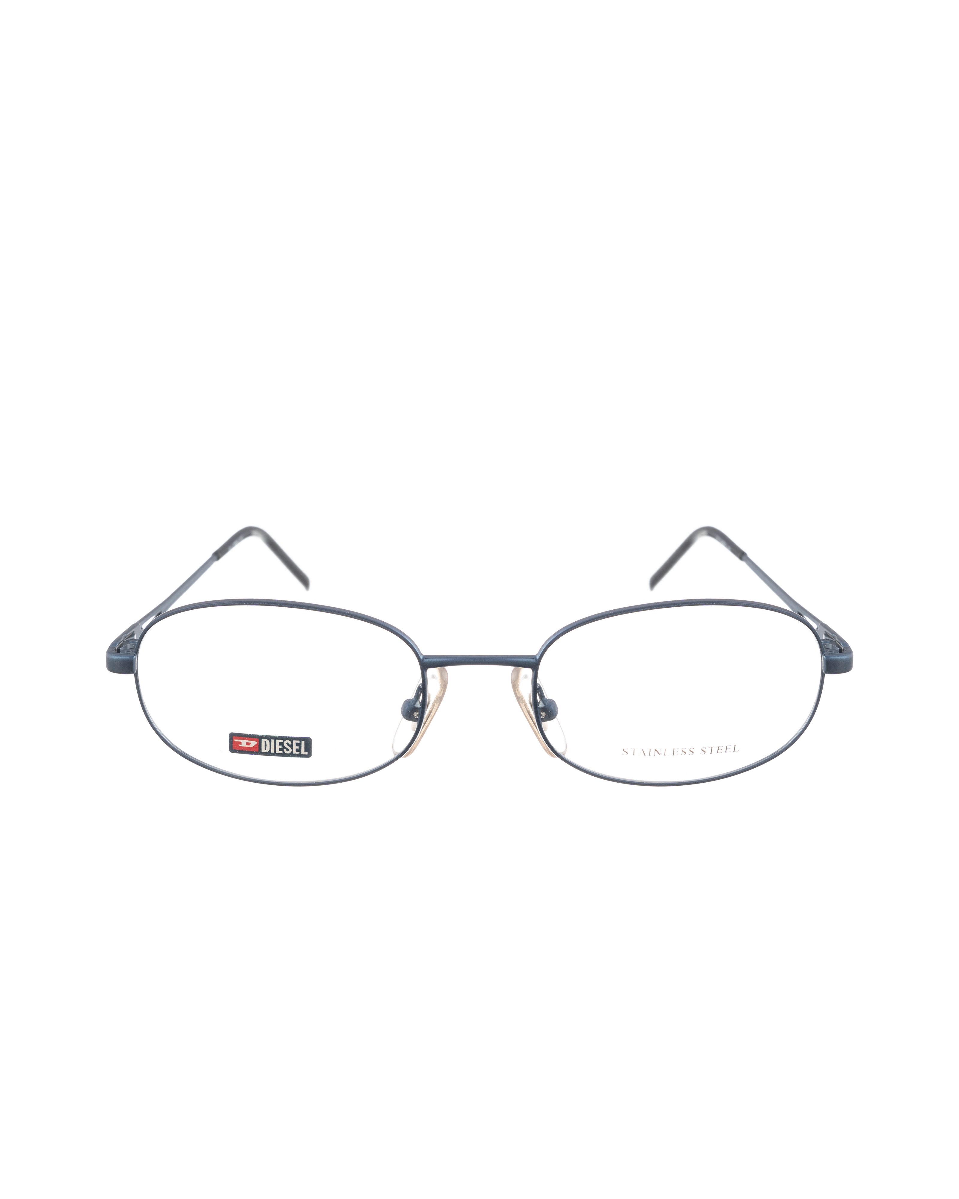 Diesel Diesel '00s Dark Denim Blue Matte Metal Oval Glasses Size ONE SIZE - 1 Thumbnail