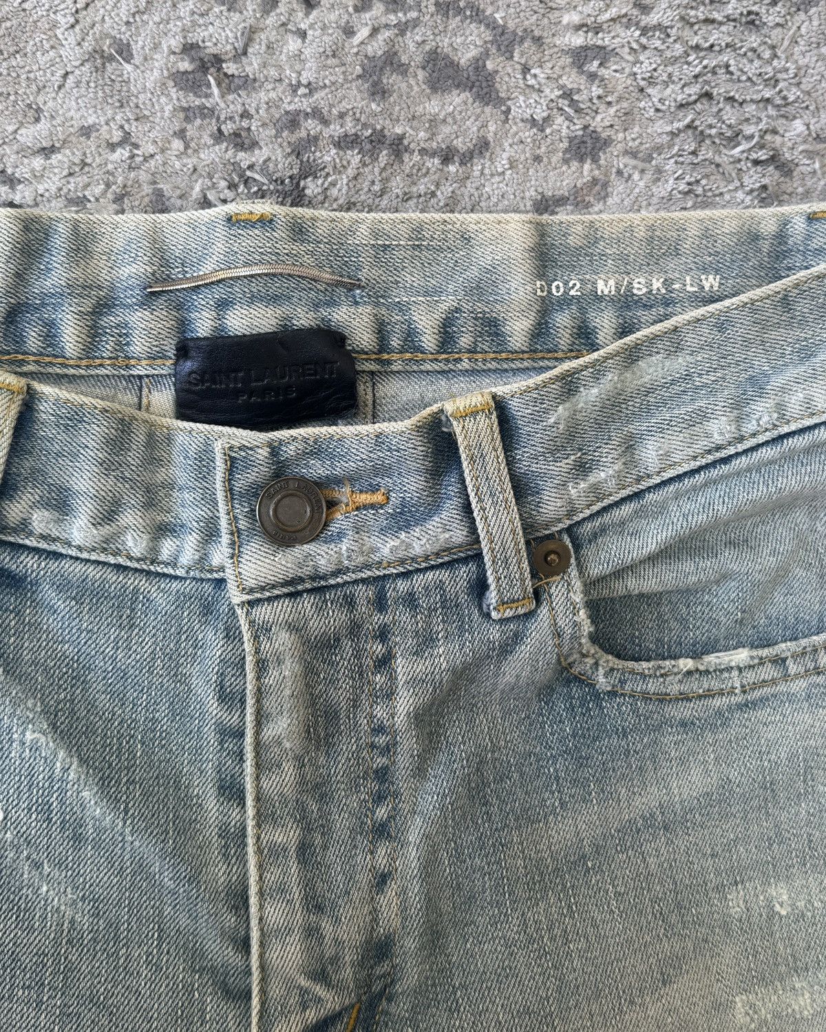 Saint Laurent Paris Saint Laurent Crash Denim Jeans Size US 30 / EU 46 - 11 Thumbnail