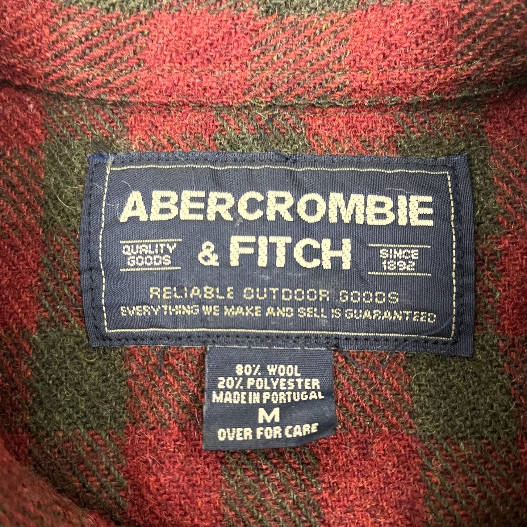 Tommy Bahama VINTAGE Abercrombie & Fitch Shirt Mens M Wool Plaid Heavyweight Made in Portugal Size US M / EU 48-50 / 2 - 2 Thumbnail