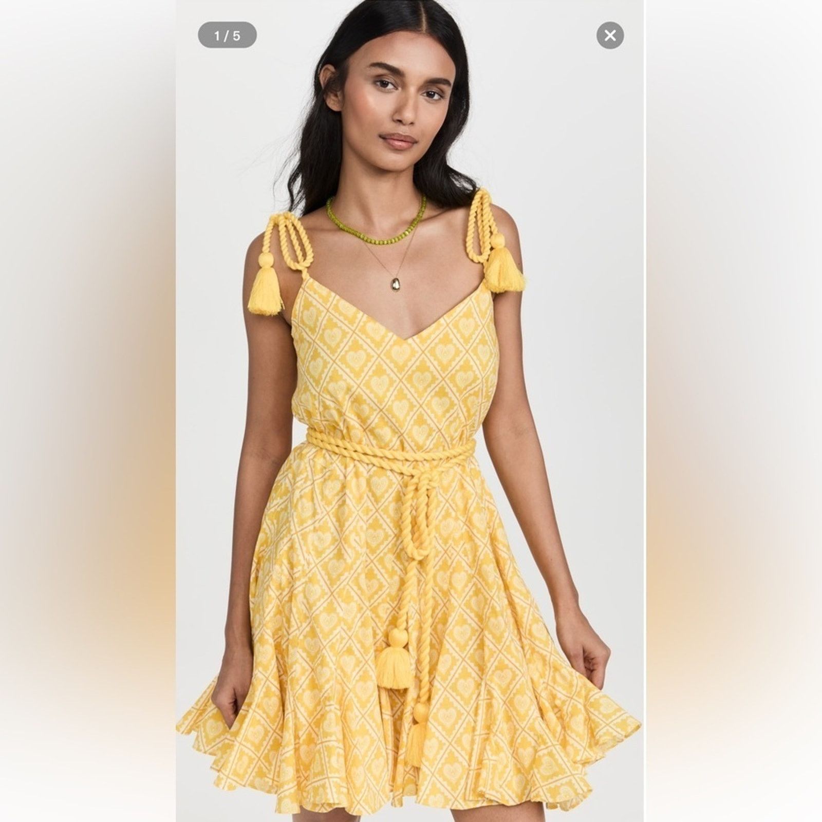 RHODE NWT RHODE Casey Dress in Love Lockdown Yellow sz S Size S / US 4 / IT 40 - 1 Thumbnail
