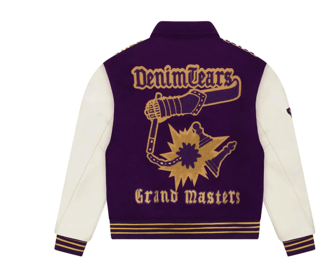 DENIM TEARS Denim Tears Grandmaster Varsity Jacket Purple XL Size US XL / EU 56 / 4 - 5 Thumbnail