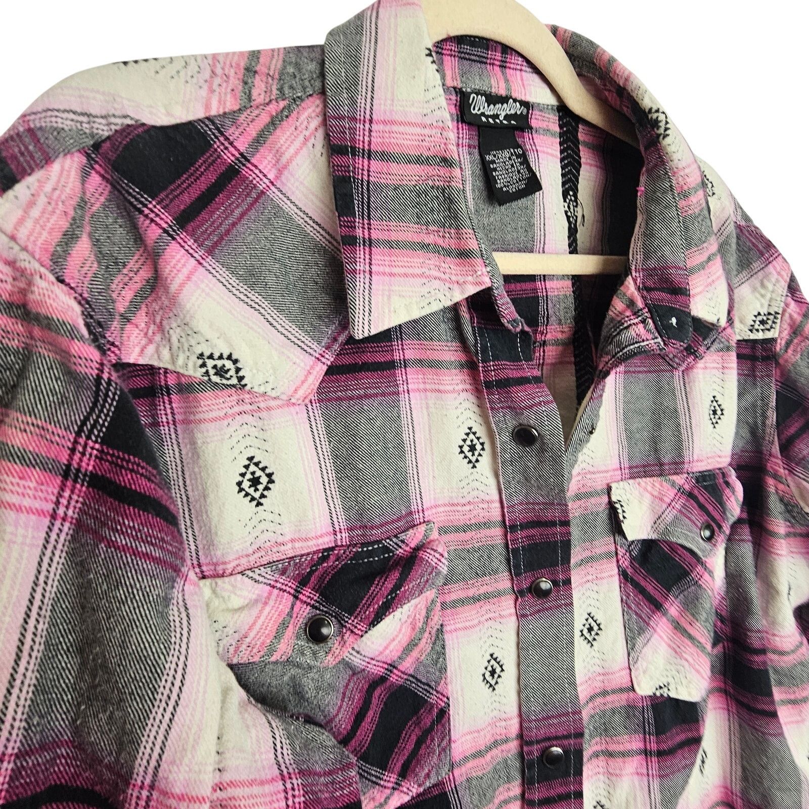 Wrangler Wrangler Retro Womens Plaid Western Flannel Shirt Sz XXL Size XXL / US 16-18 / IT 52-54 - 5 Thumbnail