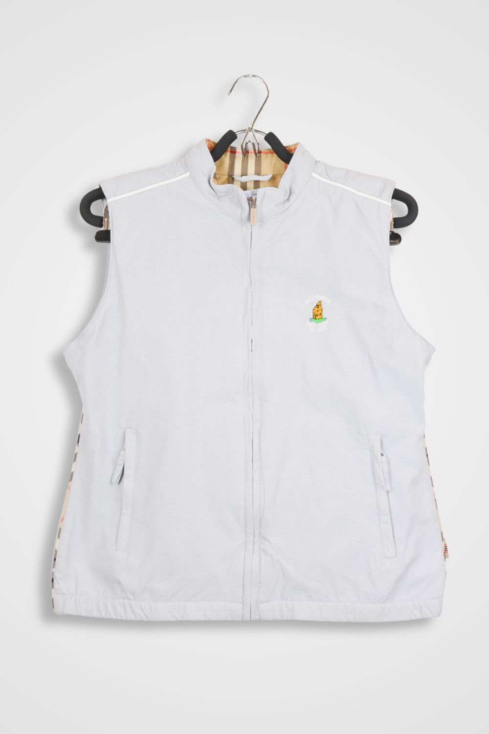 Burberry Burberry Golf Nova Check Vest Grey Embroidered - Size M Size M / US 6-8 / IT 42-44 - 1 Thumbnail