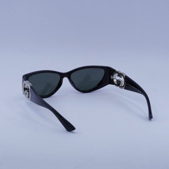 Gucci Gucci GG1824S 001 Sunglasses Black/Silver Cat Eye Frame Size ONE SIZE - 6 Thumbnail