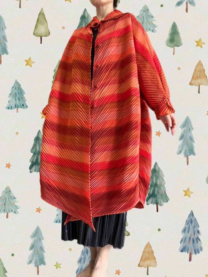 Issey Miyake Issey Miyake size:2 Orange-red main line rainbow coat wind Size M / US 6-8 / IT 42-44 - 1 Thumbnail
