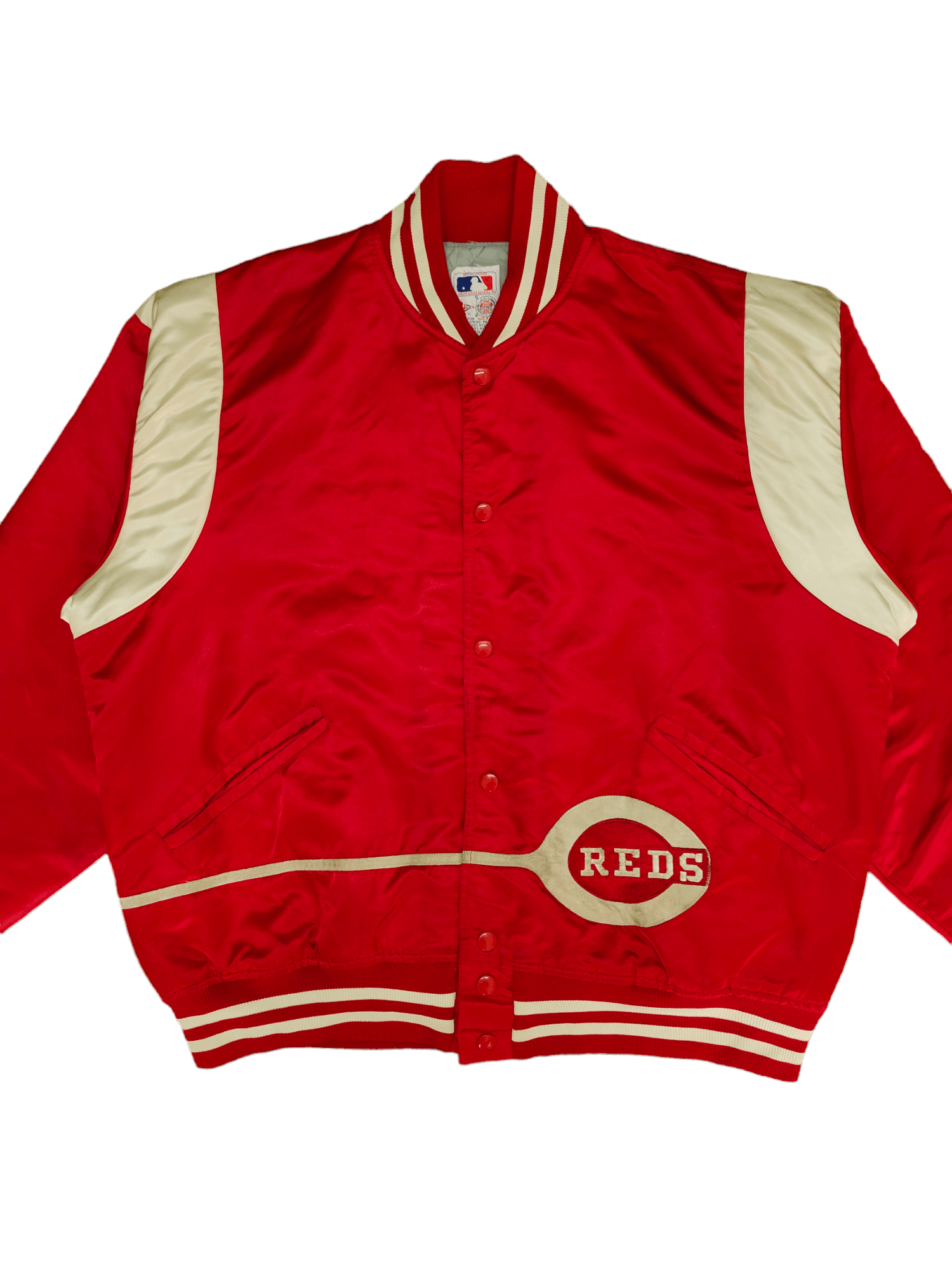 MLB 1980s Cincinnati Reds Baseball Team Mlb Nylon Satin Jacket Size US L / EU 52-54 / 3 - 3 Thumbnail