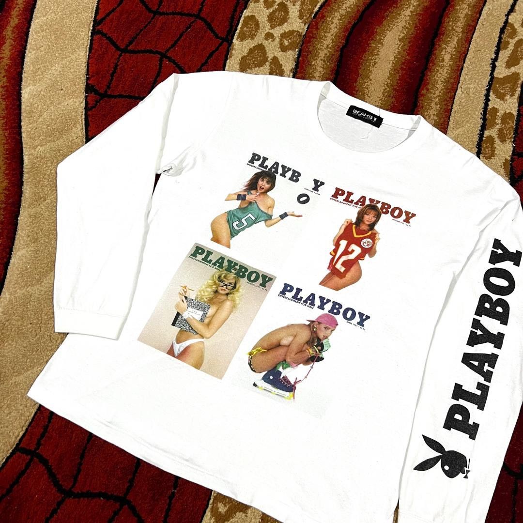 Beams Plus Vintage BEAMS x PLAYBOY Pornstar Sexs Models Rare T Shirt Size US L / EU 52-54 / 3 - 1 Thumbnail
