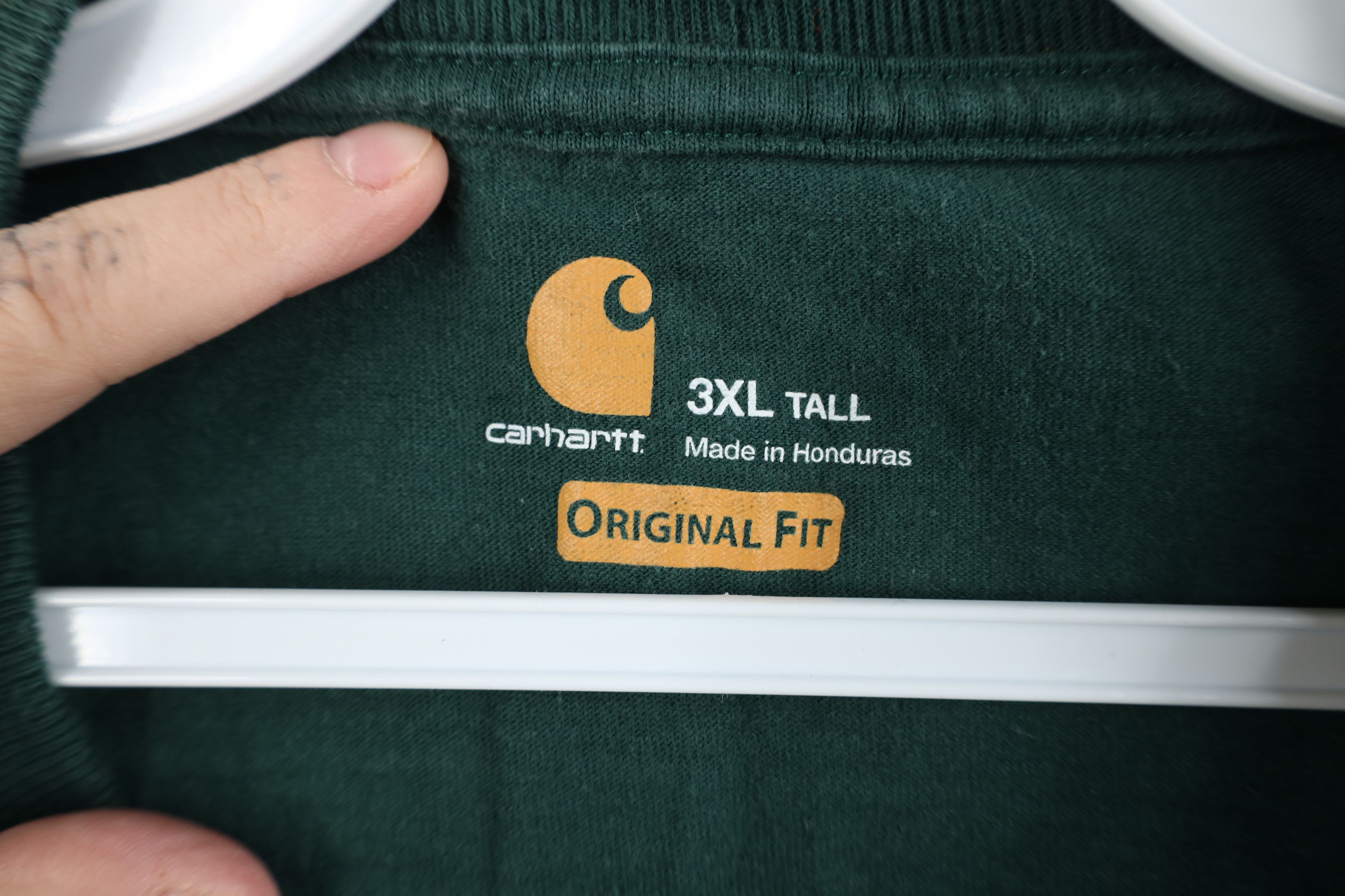 Carhartt Vintage Y2K Carhartt Faded Heavy Cotton Pocket T-Shirt Green Size US XXL / EU 58 / 5 - 8 Thumbnail