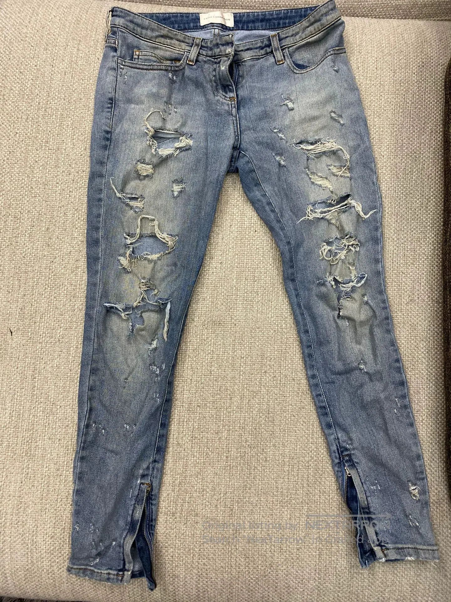 Faith Connexion SLP Women's Distressed Denim Jeans for Sale. Size 29" - 4 Thumbnail