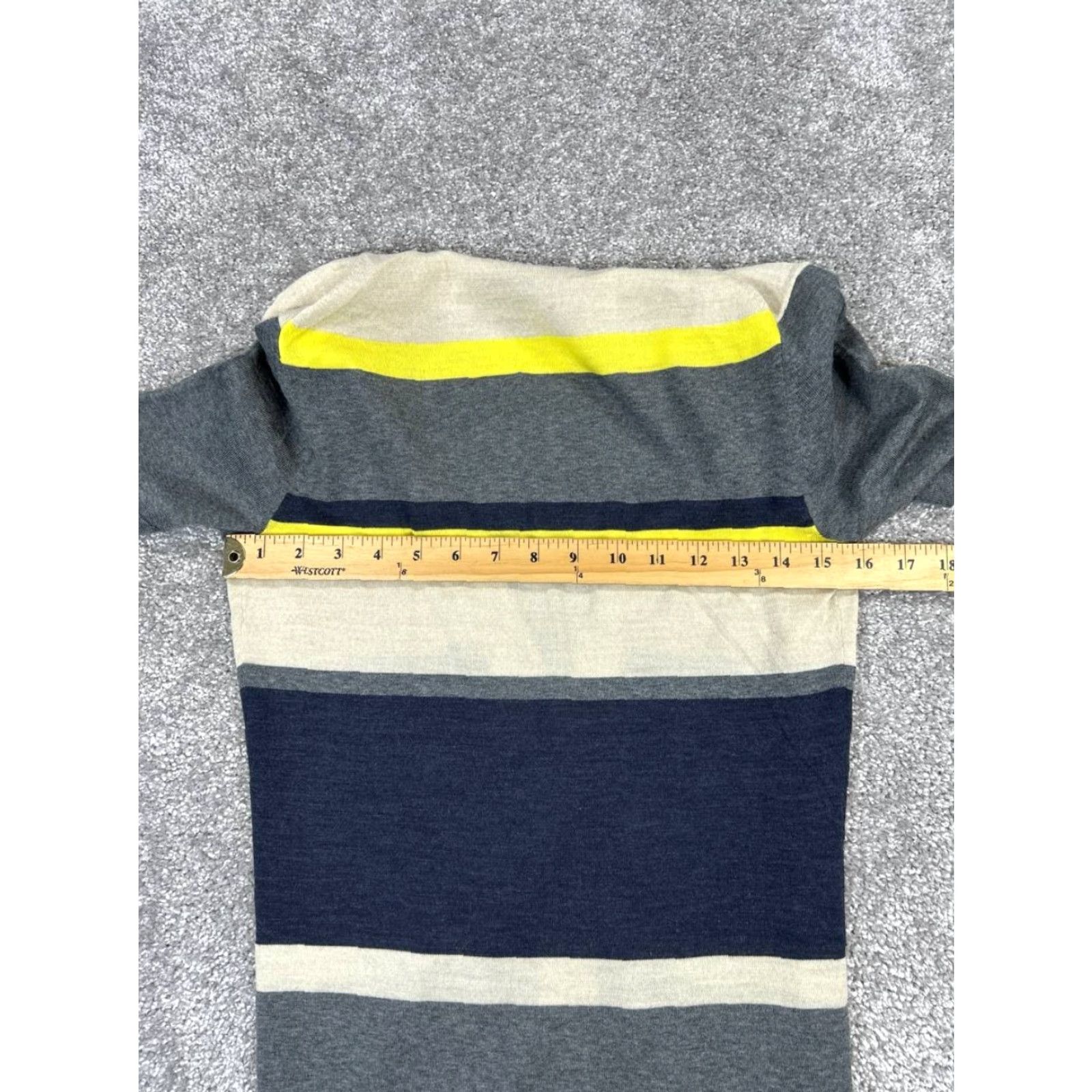 Theory VINTAGE Theory Wool Cardigan Sweater Womens Small Knit 90s Casual Brown Gray Yellow Size S / US 4 / IT 40 - 5 Thumbnail