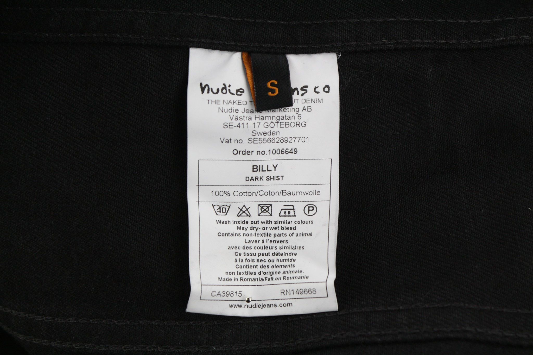 Nudie Jeans BILLY S Dark Shist Denim Jacket 81058 Size US S / EU 44-46 / 1 - 8 Thumbnail