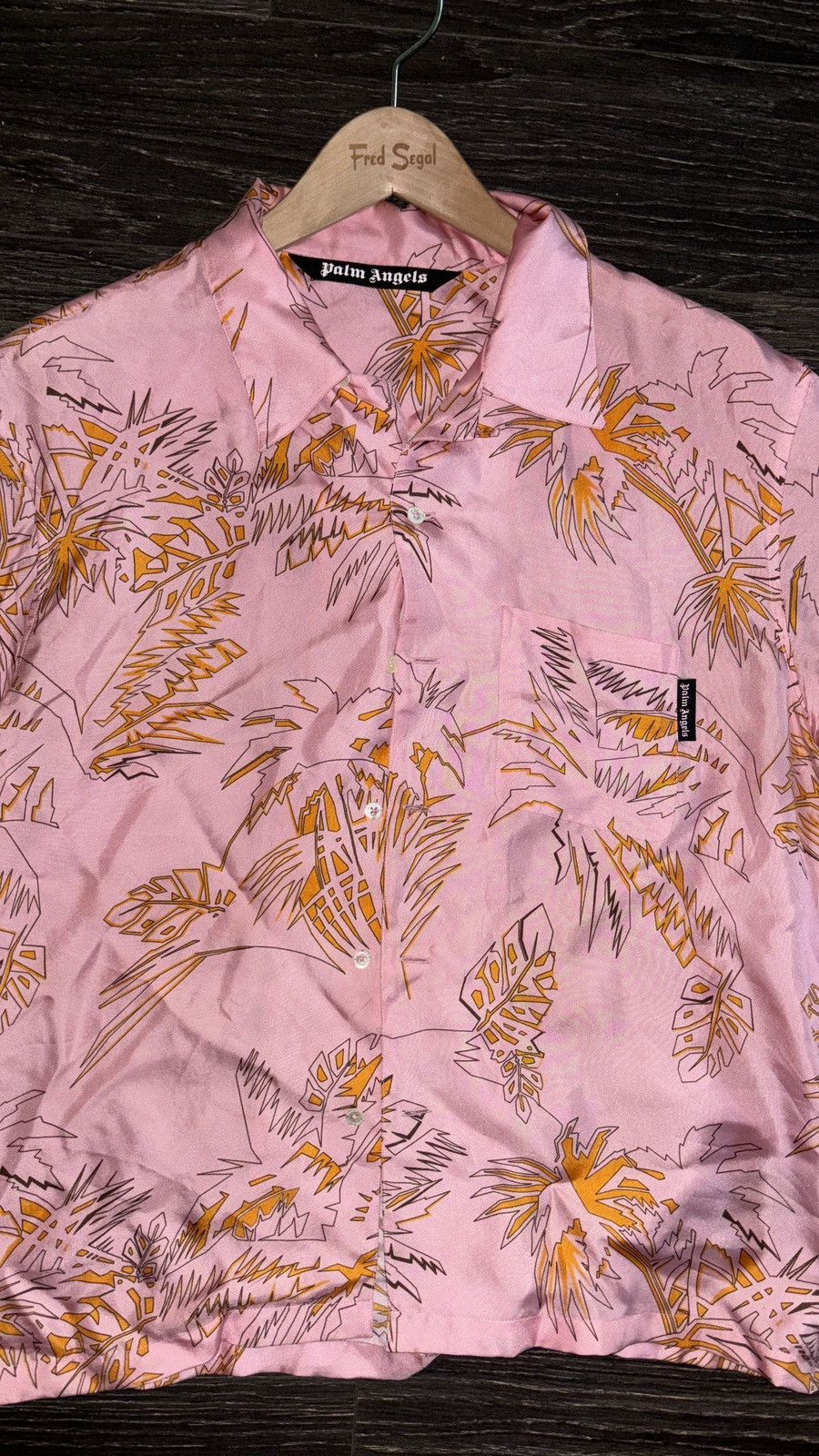 Palm Angels Pink Abstract Palms Bowling Shirt Size US L / EU 52-54 / 3 - 3 Thumbnail